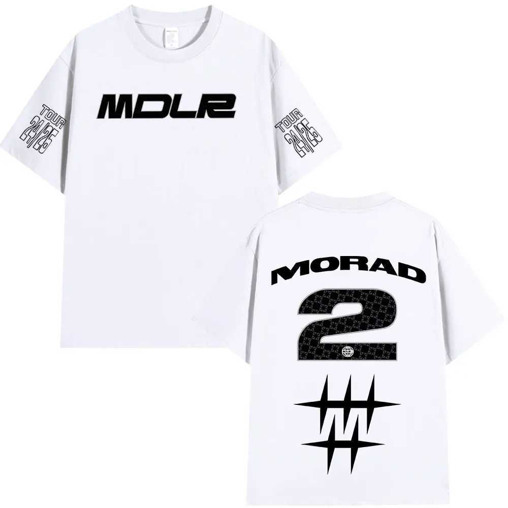 Rap singer Morad MDLR T-shirt mens retro fashion T-shirt cotton casual ultra-fine short sleeved T-shirtXJ250409