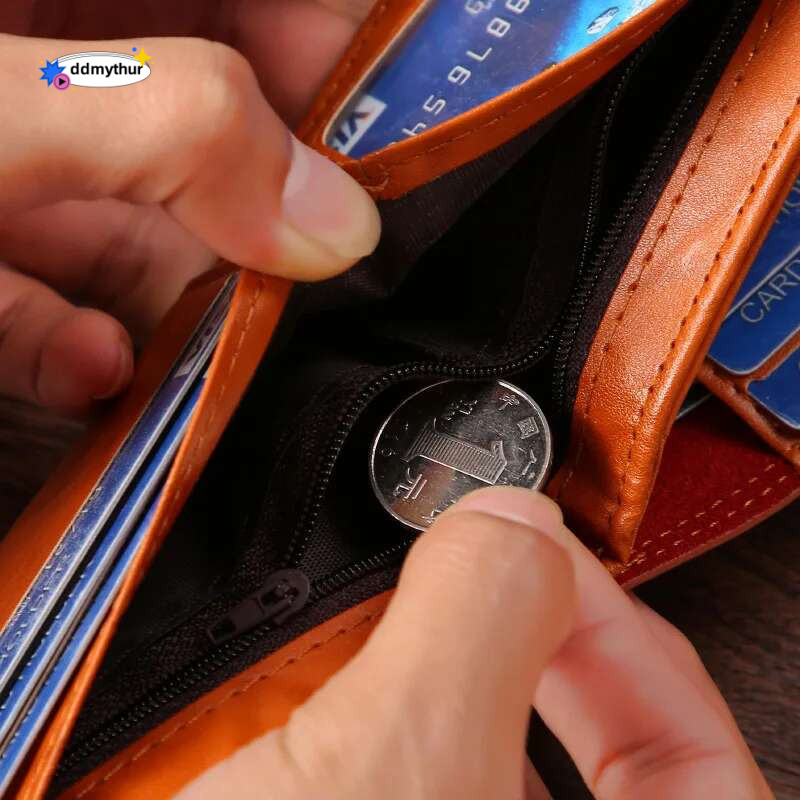 Men's Wallets With 100 US Pattern Male Leather Photo Card Holder Fashion Large Capacity Wallet Purse Bag ddmythur