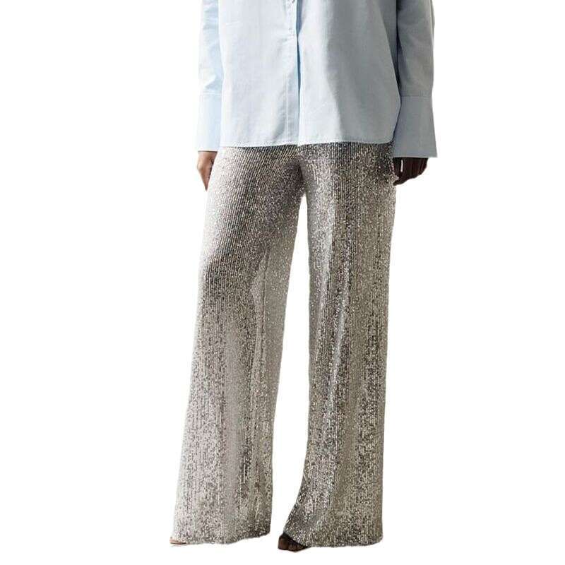 Style Fashion Hot-Selling New Sequin Women's Casual Elegant Commuting Holiday Party Straight-Leg Pants for Women