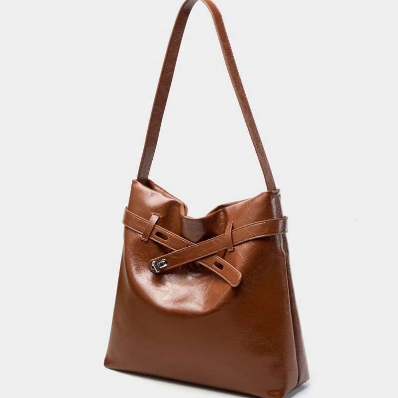 2024 Real Leather Woman Tote Shoulder Crossbady Underarm Bag