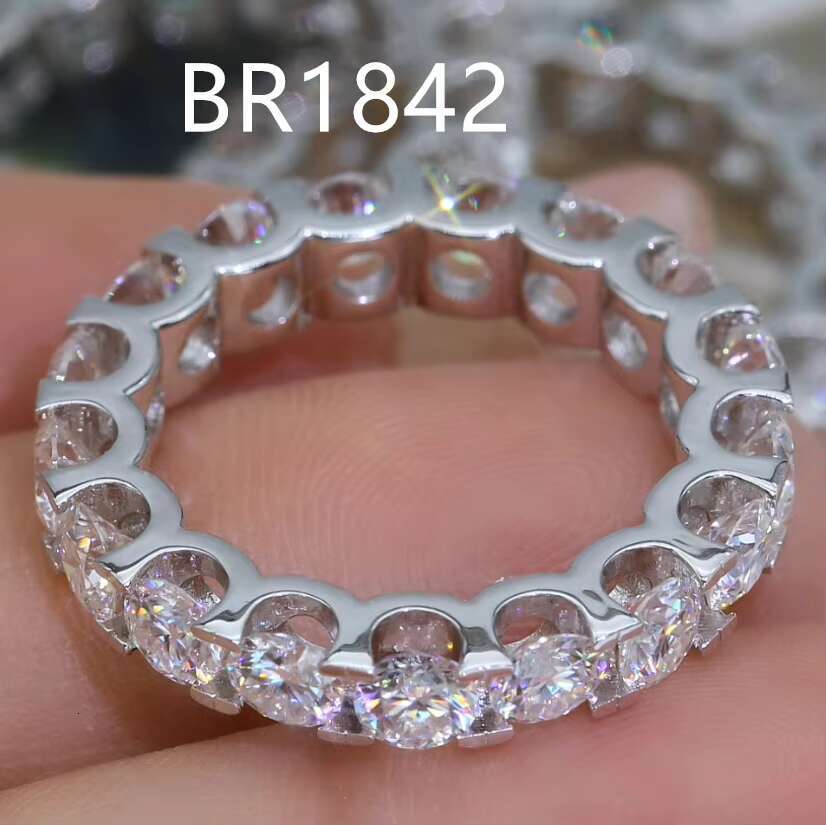 Popular Jewelry Sterling Silver 925 Rings for Man Hip Hop Jewelry Vvs Moissanite Iced Out Ring
