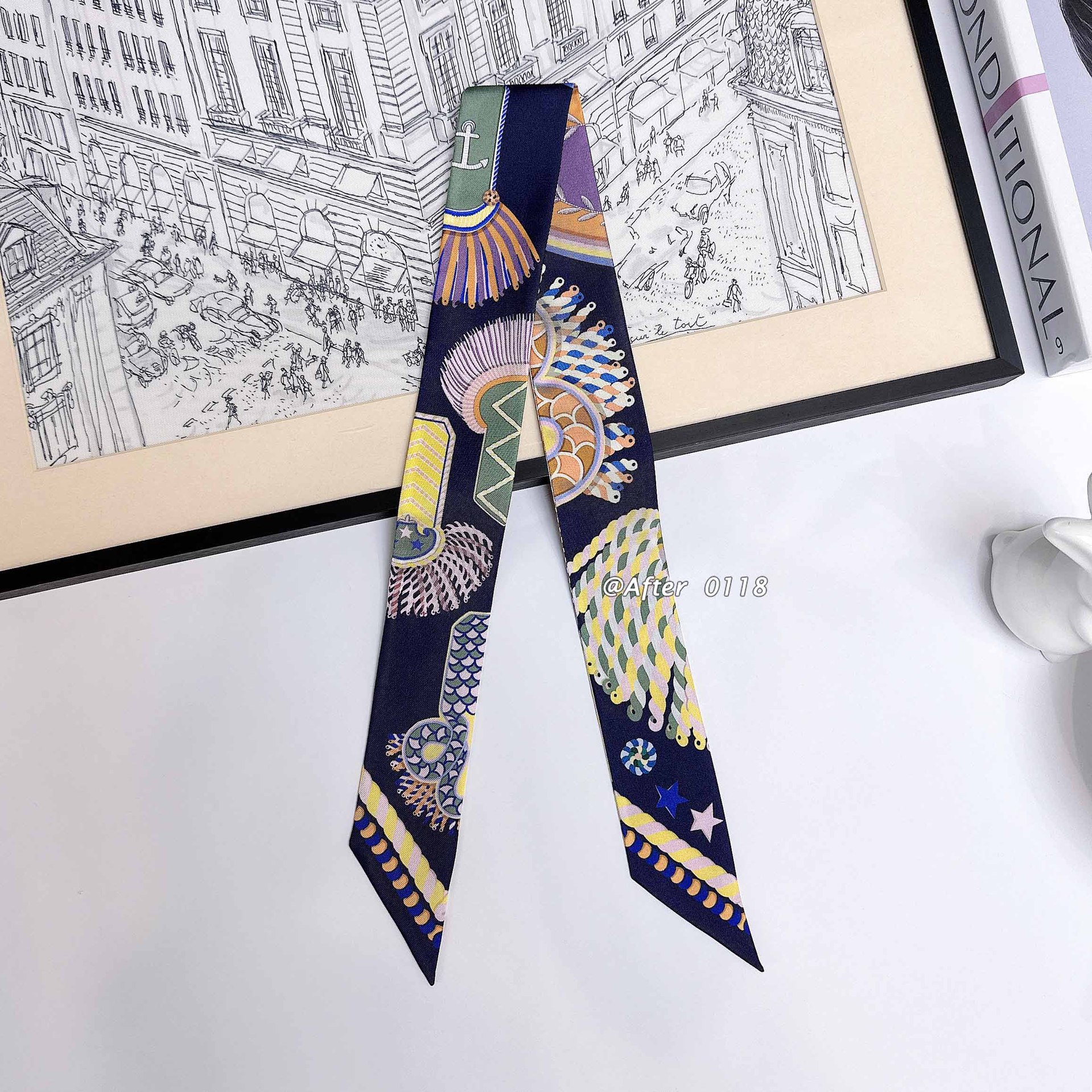 100% silk designer high-end 18 Momme Hangzhou 100% Mulberry Silk Scarf Handbag Handle Ribbon 6666