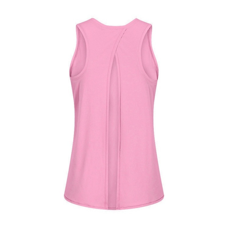 Breathable Sleeveless Yoga Clothes Women Sports T-shirt Vest Summer Running Fitness Top Loose Cover Shirt Beautiful Back Quick Drying