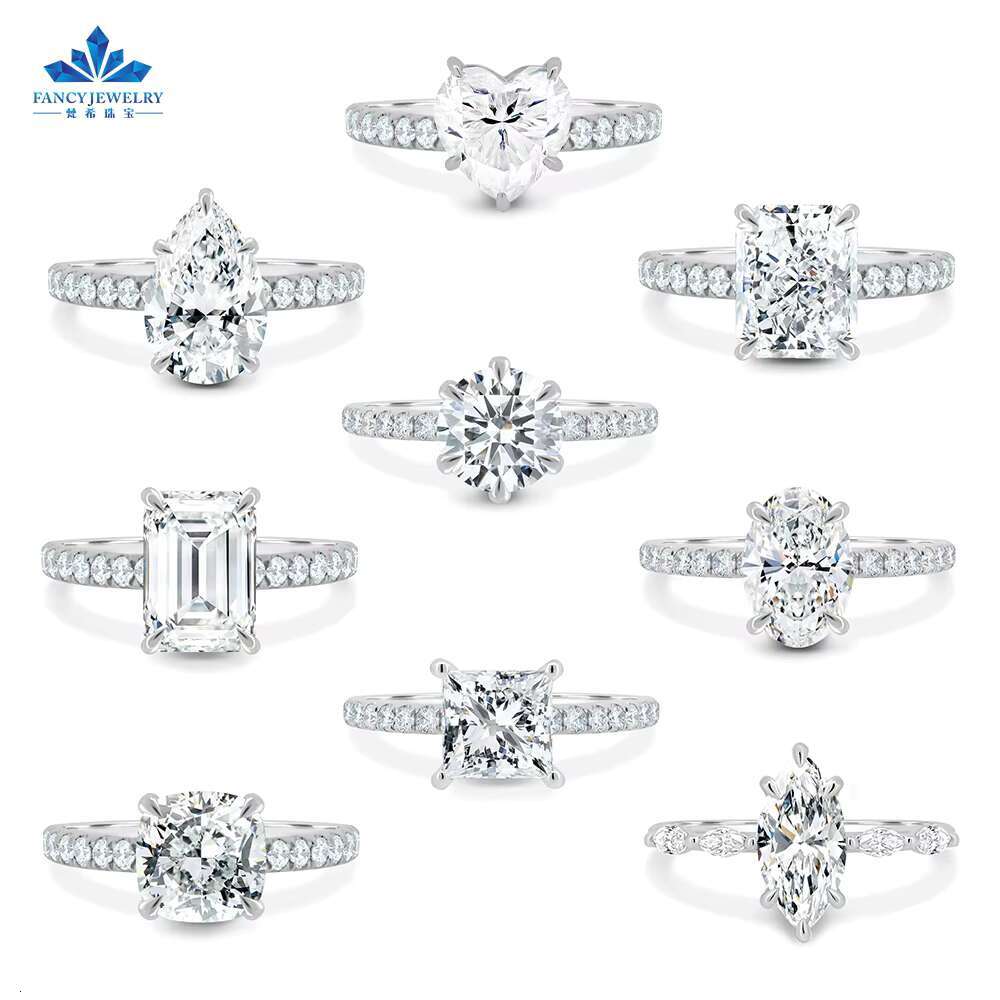 Real Gold 14k Yellow Gold 3CT 7*11mm Oval Ice Crush Cut Moissanite Engagement Ring for Wedding Bridal