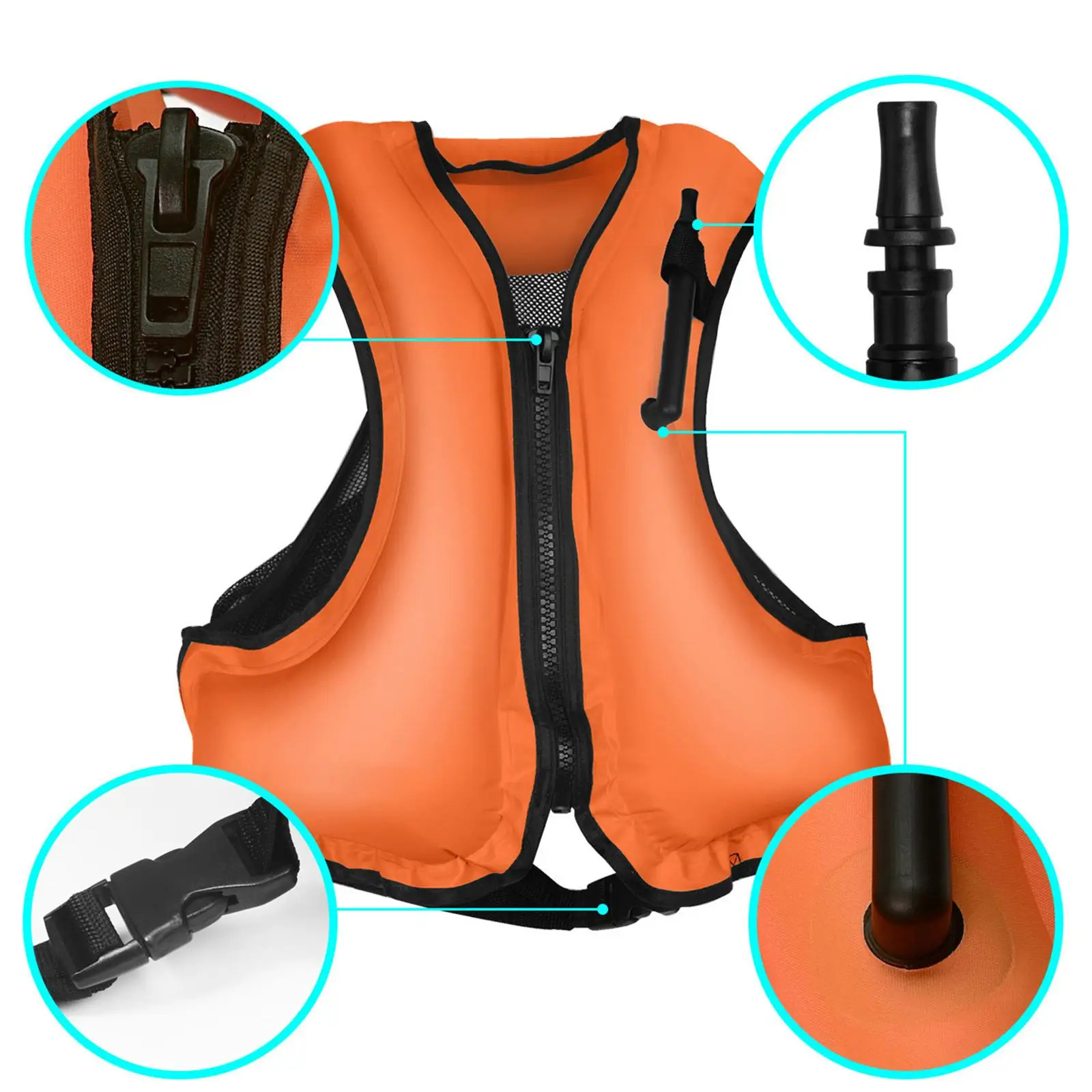 Inflatable jacket life vest auxiliary equipment used for drifting outdoor fishing buoyancy vest breathable swimsuit surfing boat accessories 250409
