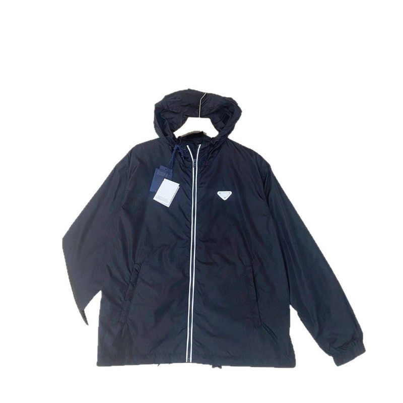 25 New European Products Recycled Nylon Hooded Men's Jacket Correct Version P Home High Standard Triangle Coat