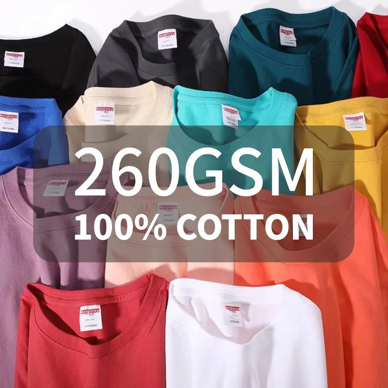 Customized T-shirt free printing of pictures loose short sleeved top enterprise team mens and womens cultural shirt 100% pure cotton 250402