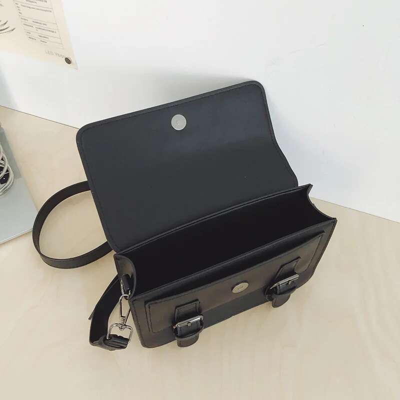 Black Shoulder Retro Square PU Leather Men S Small Messenger Phone With Adjustable Strap Male Crossbody Bag