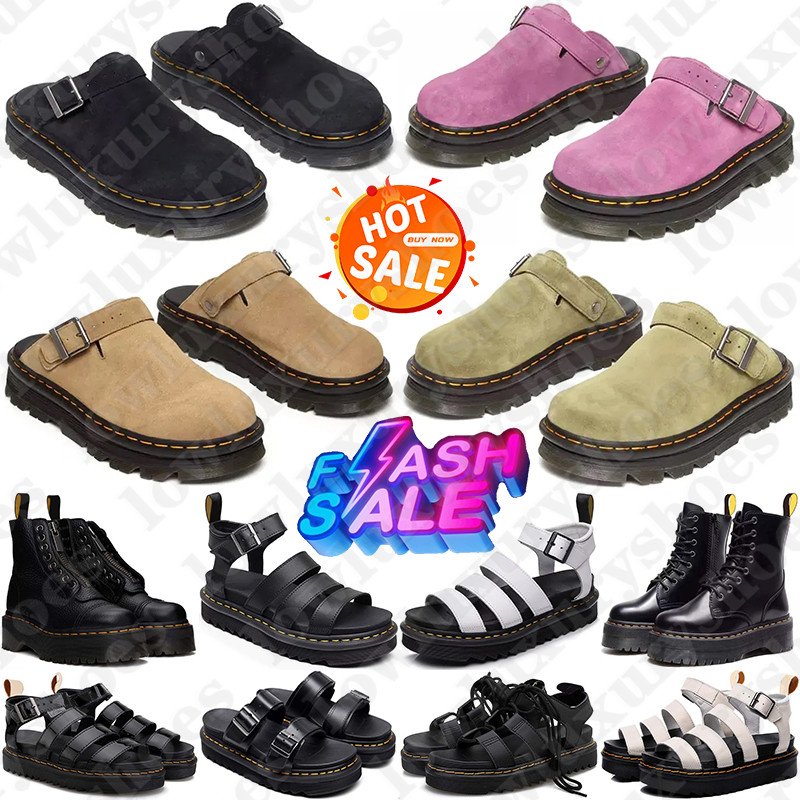 Free Shipping Designer drs docs martins martene sandals boots heels Shoes slides clogs marteen martine sandal slippers sliders mens womens sandale pantoufle