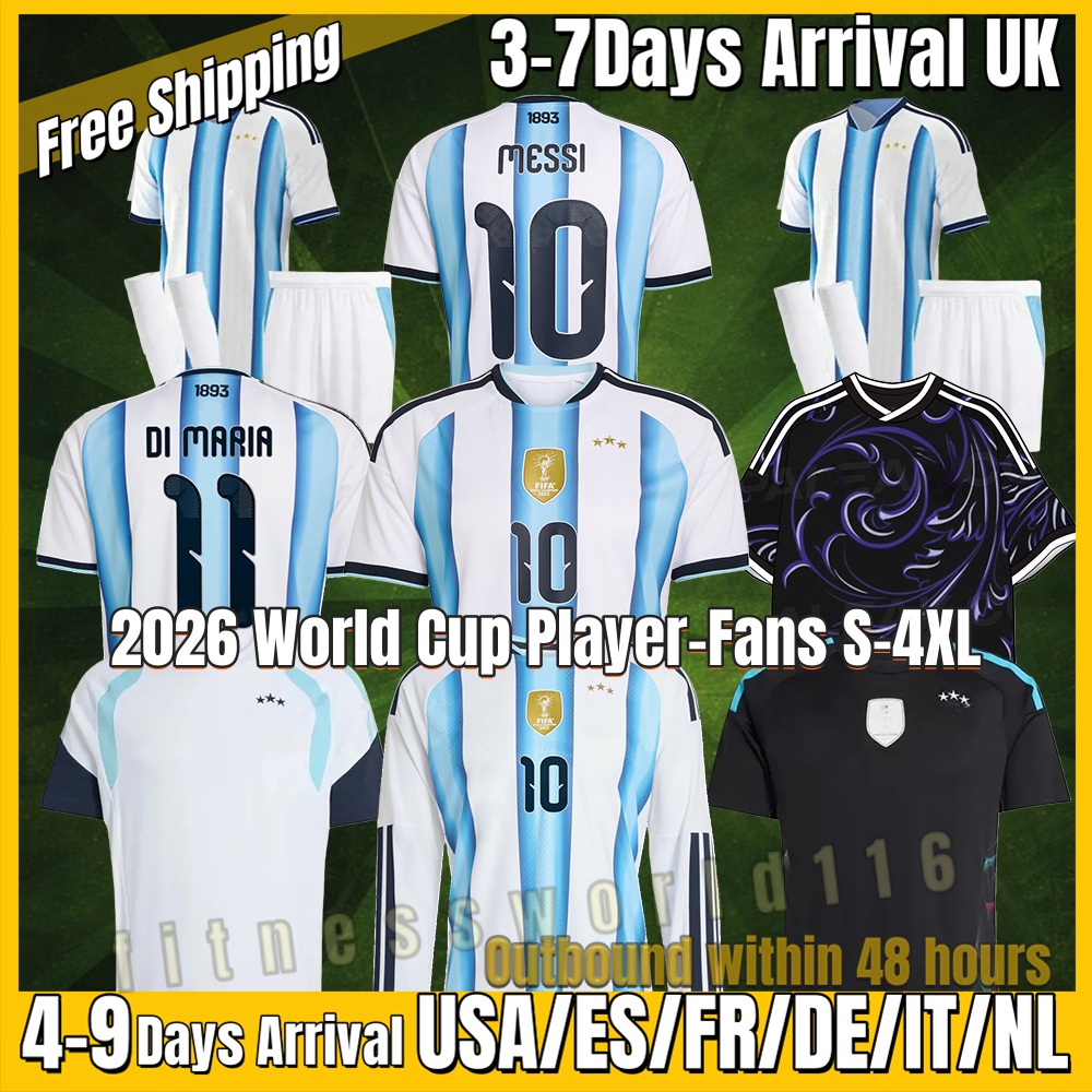 xxxl 4xl 2026 Argentinas 50th football jersey MeSsIs 26 27 soccer jerseys MARTINEZ MARADONA FERNANDEZ DE PAUL E.MARTiNEZ MAC ALLISTER kids Kits sock sets football
