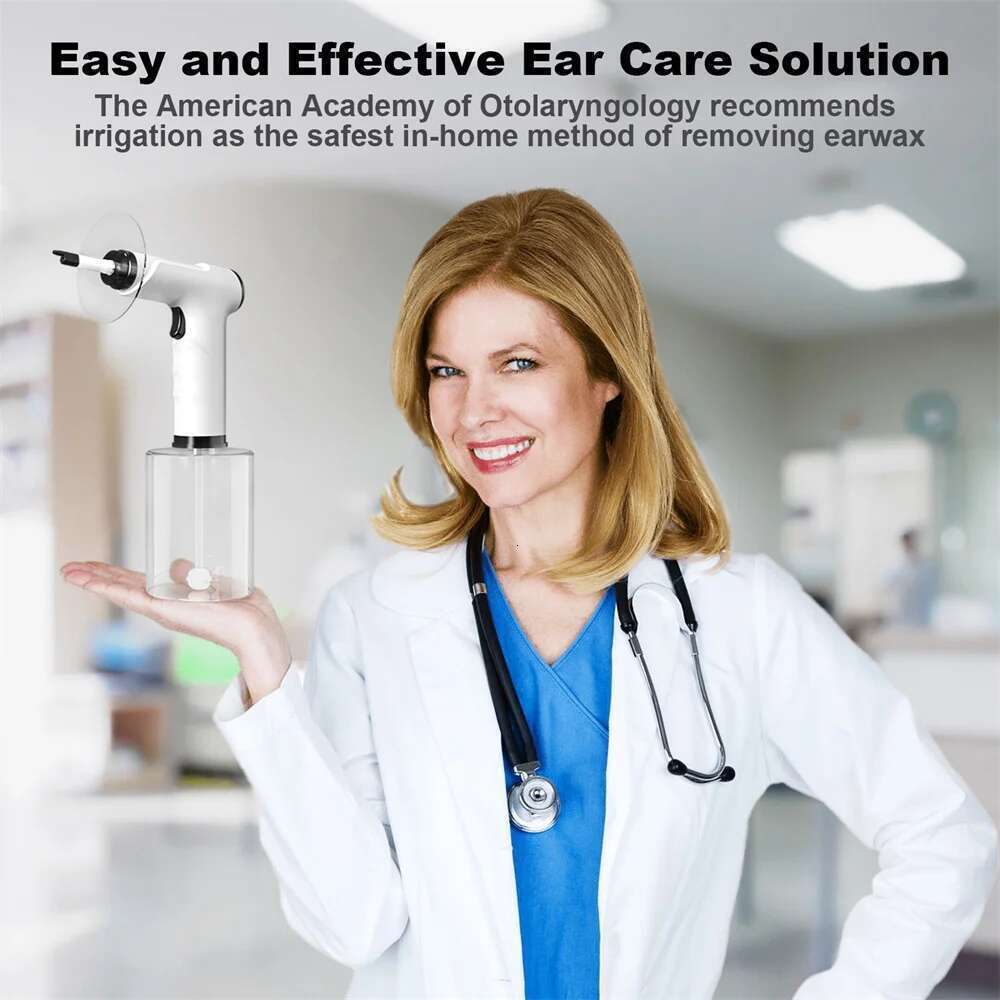 Electric Removal Kit Soft Spray Safe and Effective Cleaner with 4 Pressure Settings for Ear Wax Irrigation Tool