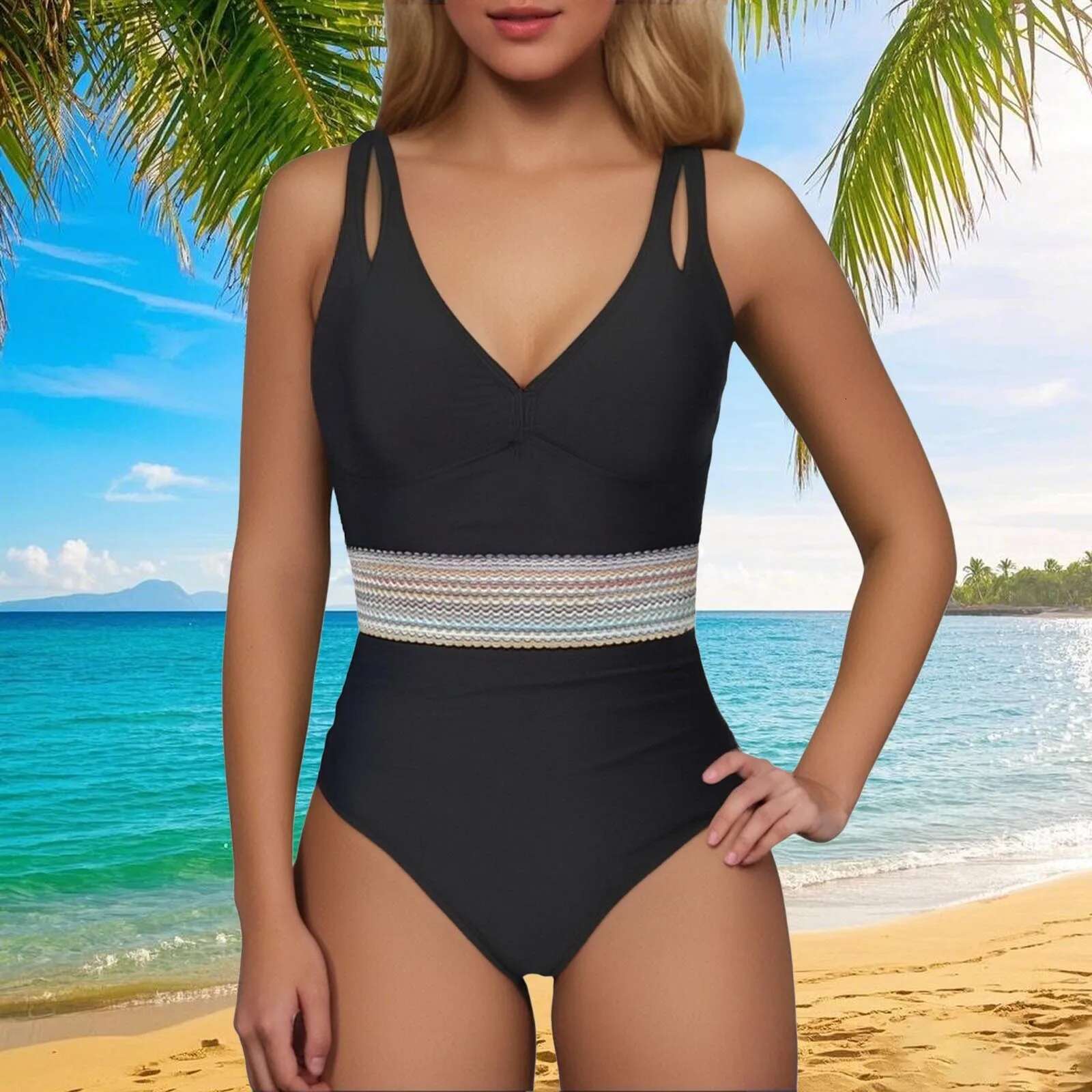 Dongdumaoyi Women S Swimsuit One Piece V Neck Swimwear New Sexy Sling Backless Monokini Bathing Suit For Female Summer Beach Bodysuit