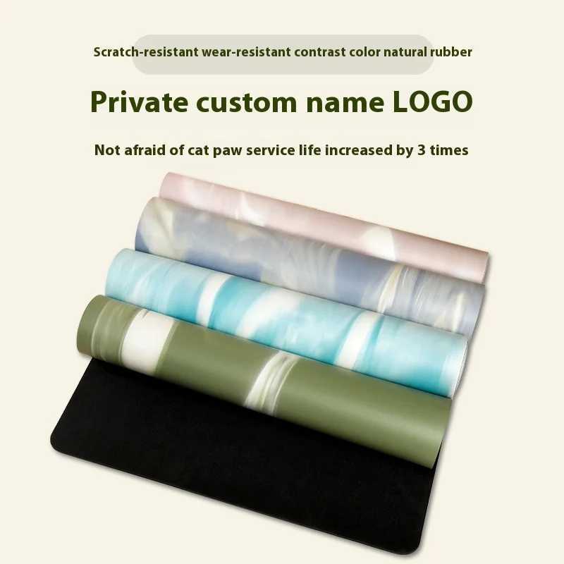 Contrast-Colored PU Natural Rubber Yoga Mat-Anti-SlipMoisture-Wicking Dance/Fitness Mat with Artistic DesignPremium Edi Y250408