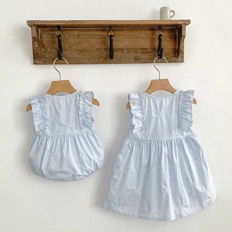Summer baby clothing for little girls tight fitting clothes for little girls a dress for big girls S2548