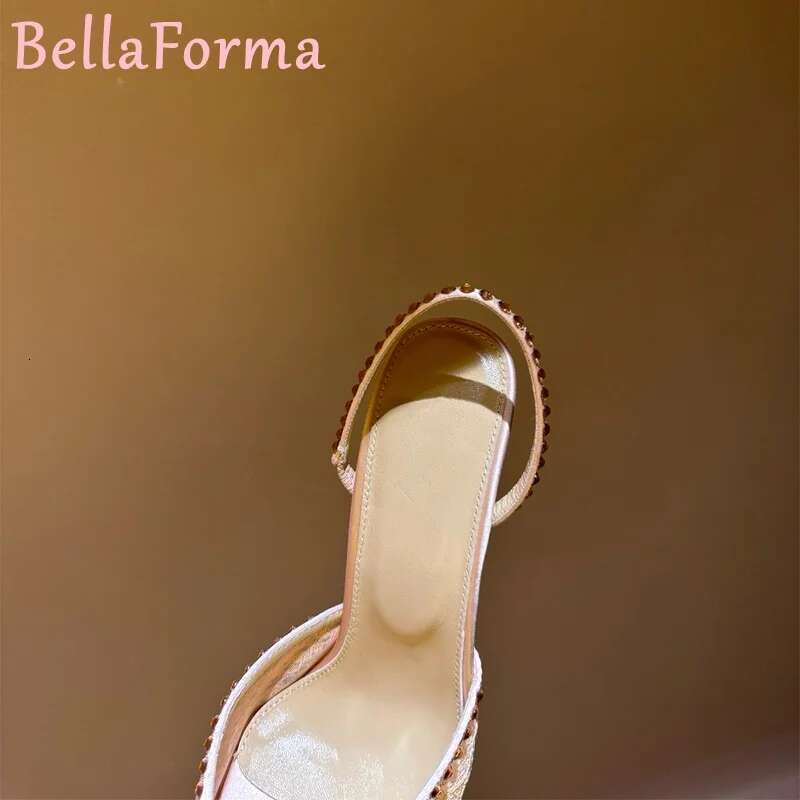 Lace Silk Women's Shoes High Heels Banquet Wedding Formal Ocns Elegant Simple Pointed Rhie Open Toe Sandals