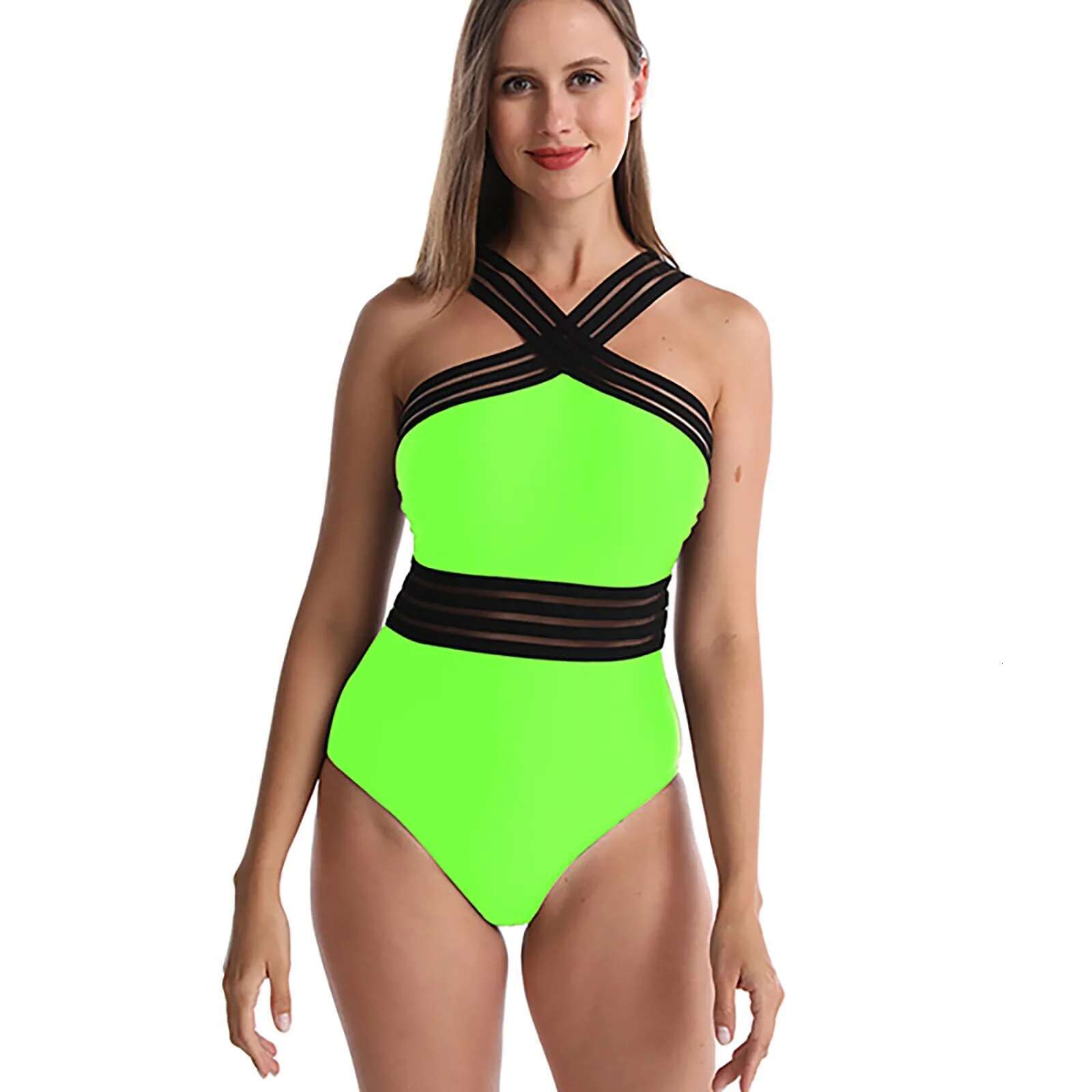 Dongdumaoyi Sexy One Piece Swimsuit Backless Halter Beach Swimwear Crochet Bikini Bathing Suit Black Swimming For Women