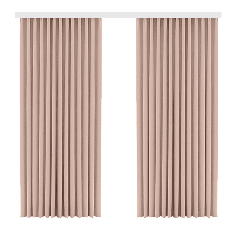 B7 full blackout black gold embossed flower curtain modern simple imitation cotton and linen living room bedroom whole house custom curtains
