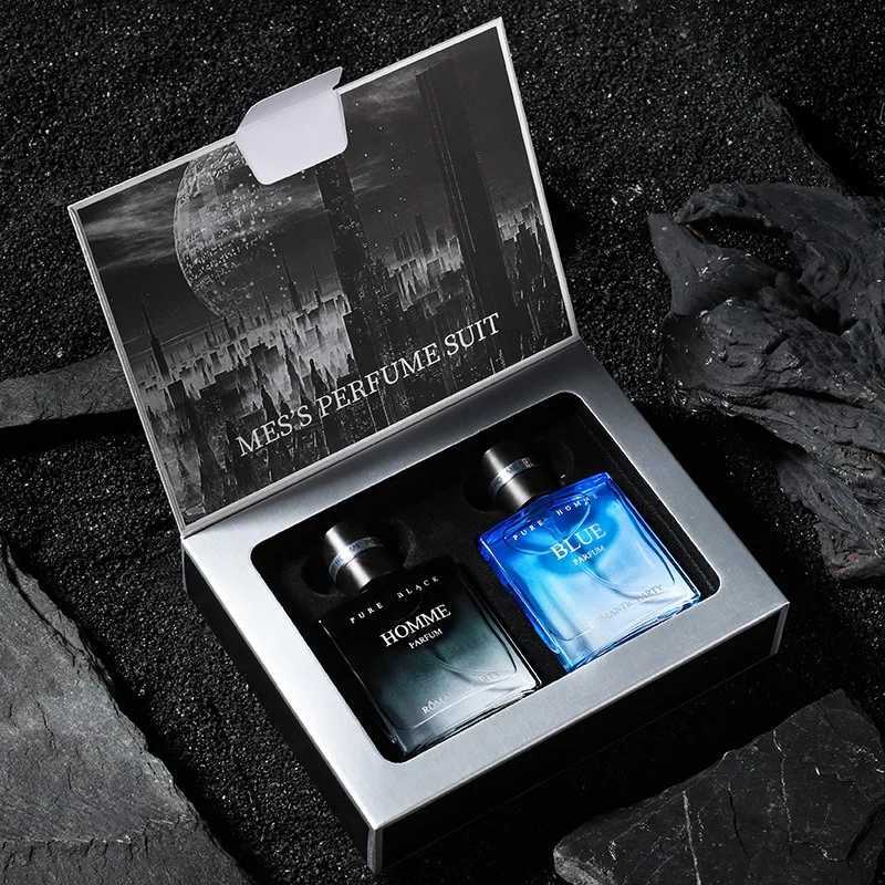 2PCS mens perfume gift box set 60ml (2 * 30ml) charming mens perfume Hombres high-quality fresh perfume spray cologne perfumeXJ250409