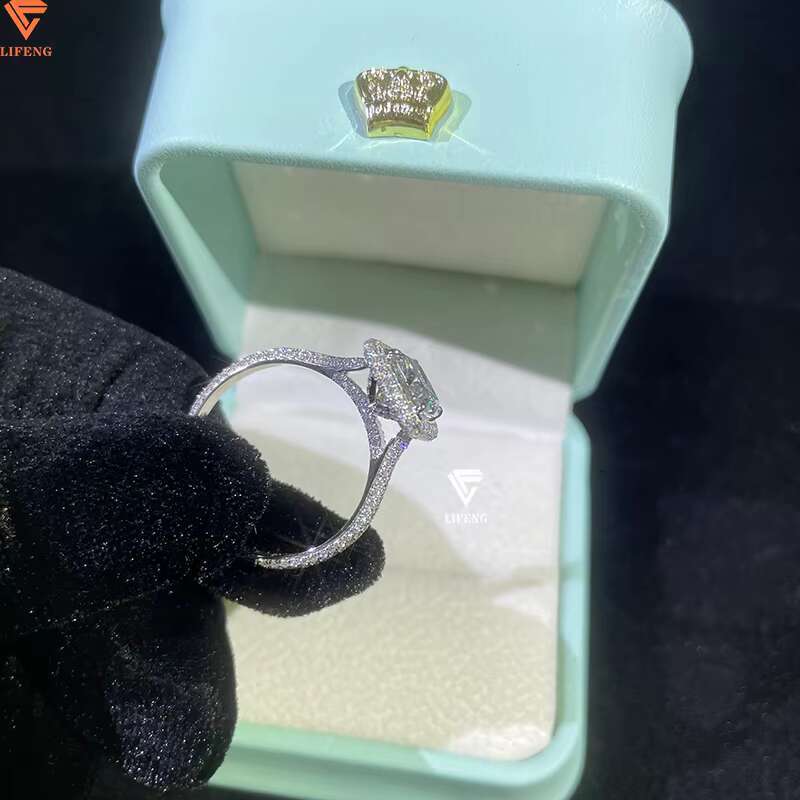 Lifeng Jewelry 10k Lab Grown Diamond CVD 2.5CT Wedding Engagement Rings Radiant Cut Lab Diamond Ring for Women Anniversary