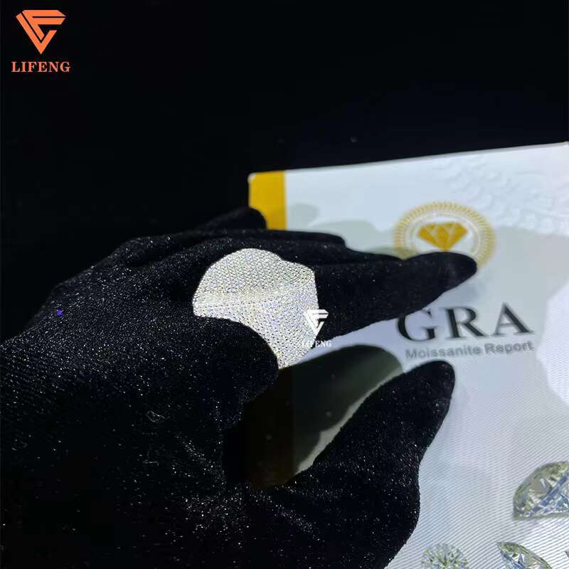 Lifeng Jewelry Custom Two Tone Hiphop Ring Iced Out VVS Moissanite 925 Silver Pass Diamond Tester Rapper Singer Ring