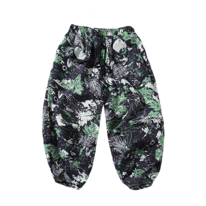 2025 New Designer Men Shorts Summer Men's Casual Capris Lantern Wide Leg Beach Floral Pants Loose Size Chinese Style