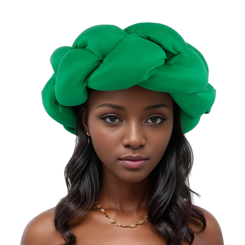 Exaggerated Super Braid Headband Party Head Bands Raw Silk African Turbans for Women Hair bands Headwear Hair Accessories 250409