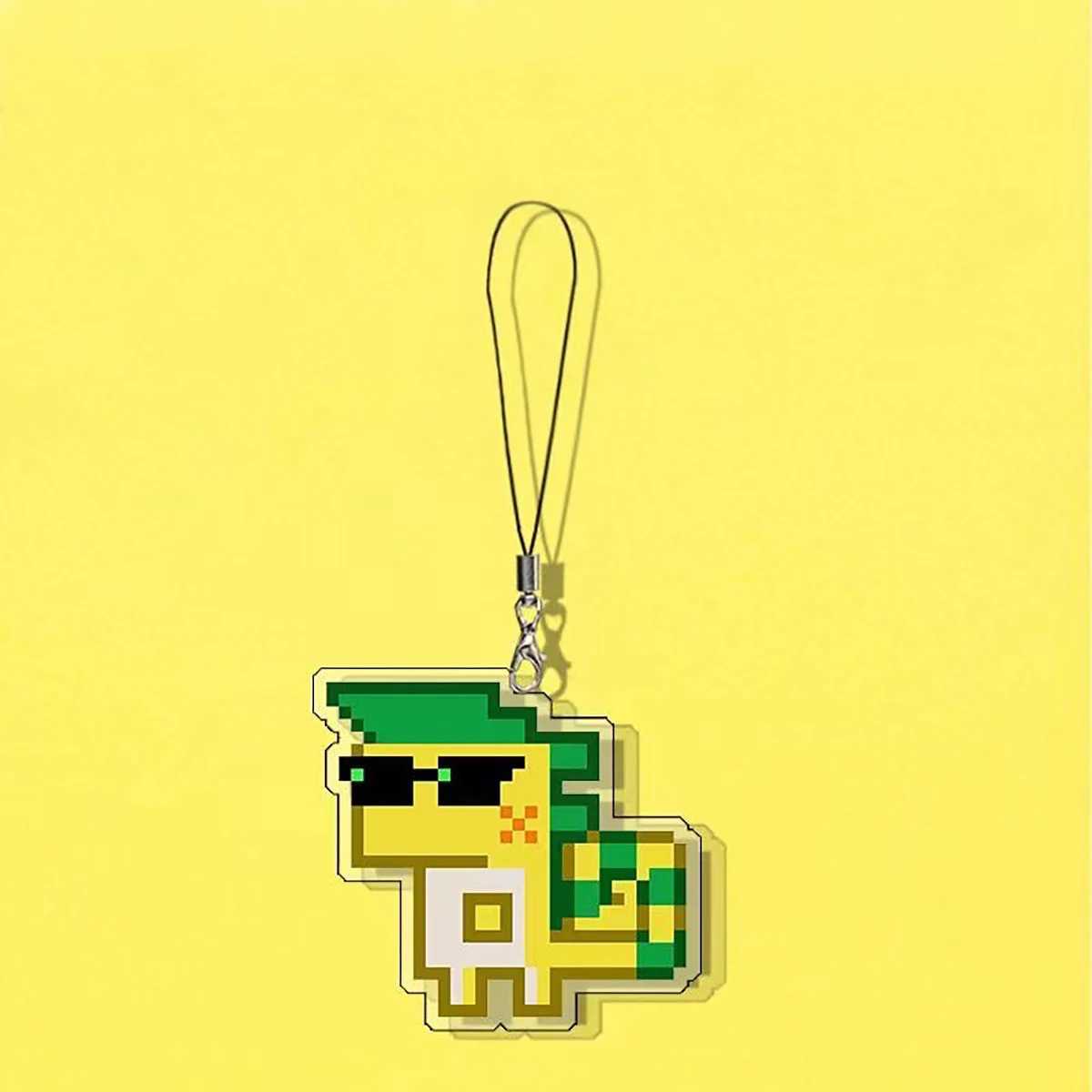 Cute Genshin Kuhul Aj resin keychain mens creative green dragon car keychain young girl bag pendant jewelry N876XJ250409