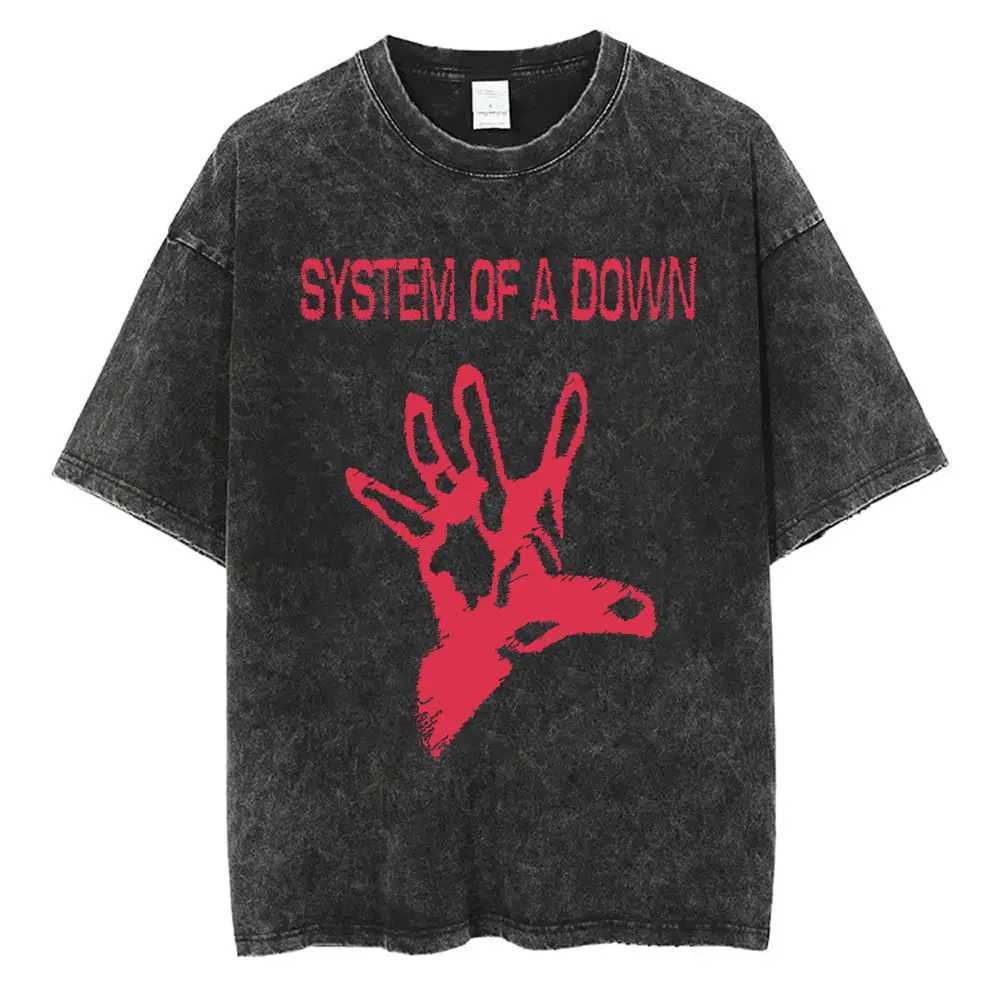 Down toxic music album cover T-shirt mens rock oversized T-shirt 90s alternative metal Merch T-shirtXJ250409
