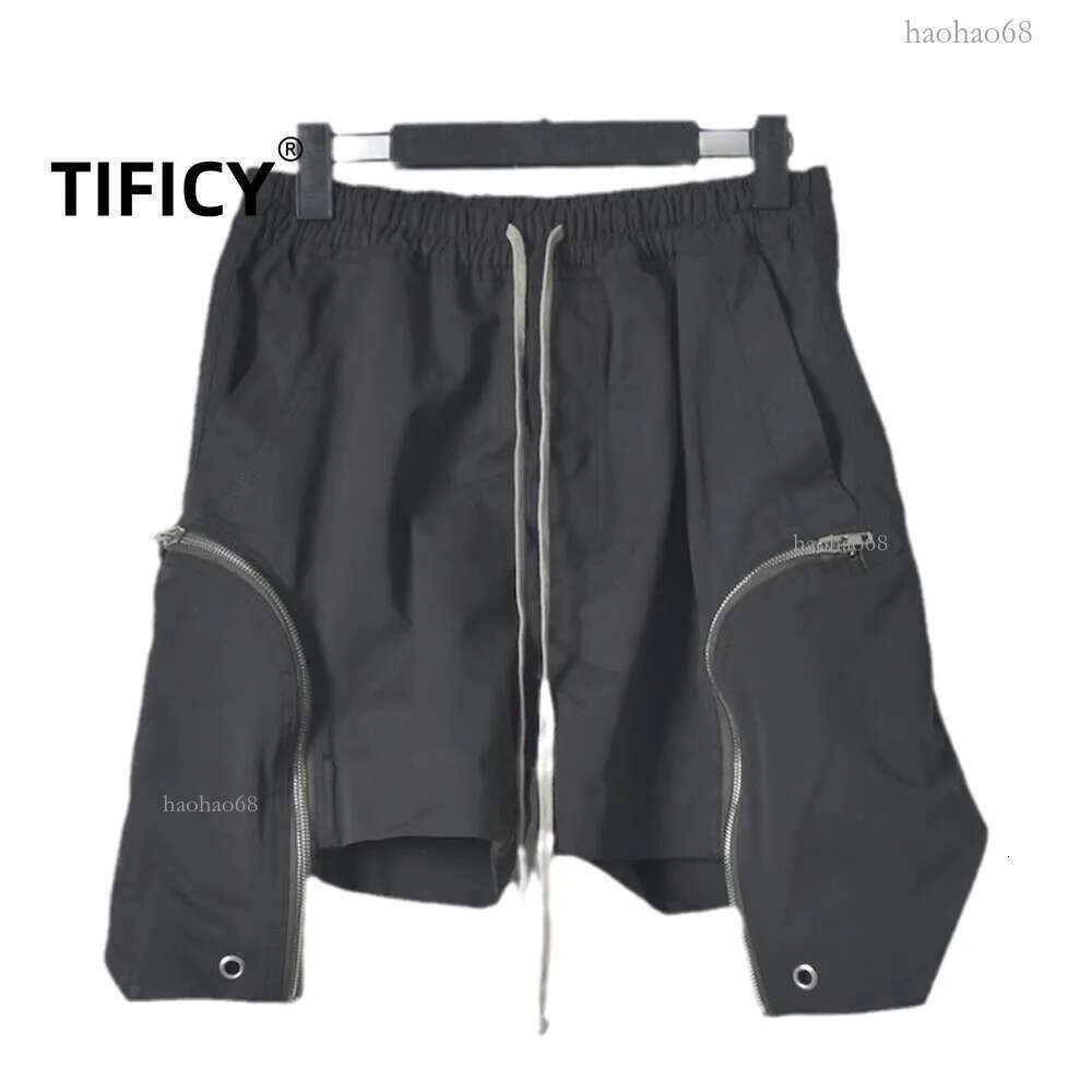 New Men's RICK RO Fashion Dark Style Youth Beach Personality Elastic Waist Work Normal Crotch Zipper Casual Loose Shorts