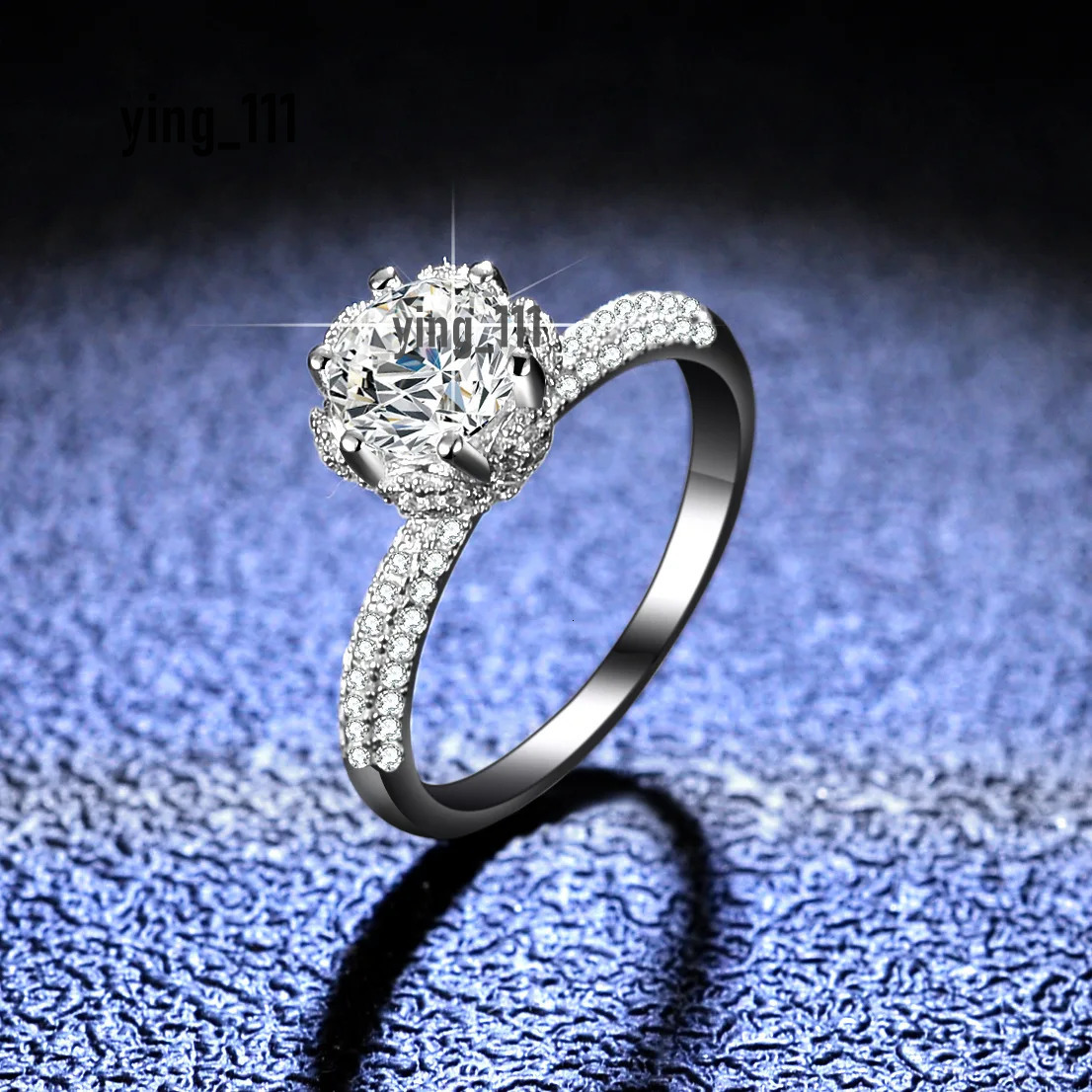 PT950 Platinum 18k White Gold Ring for Women Eternal Wedding Jewelry Real GRA VVS 1 Carat Moissanite Ring Bride Accessories