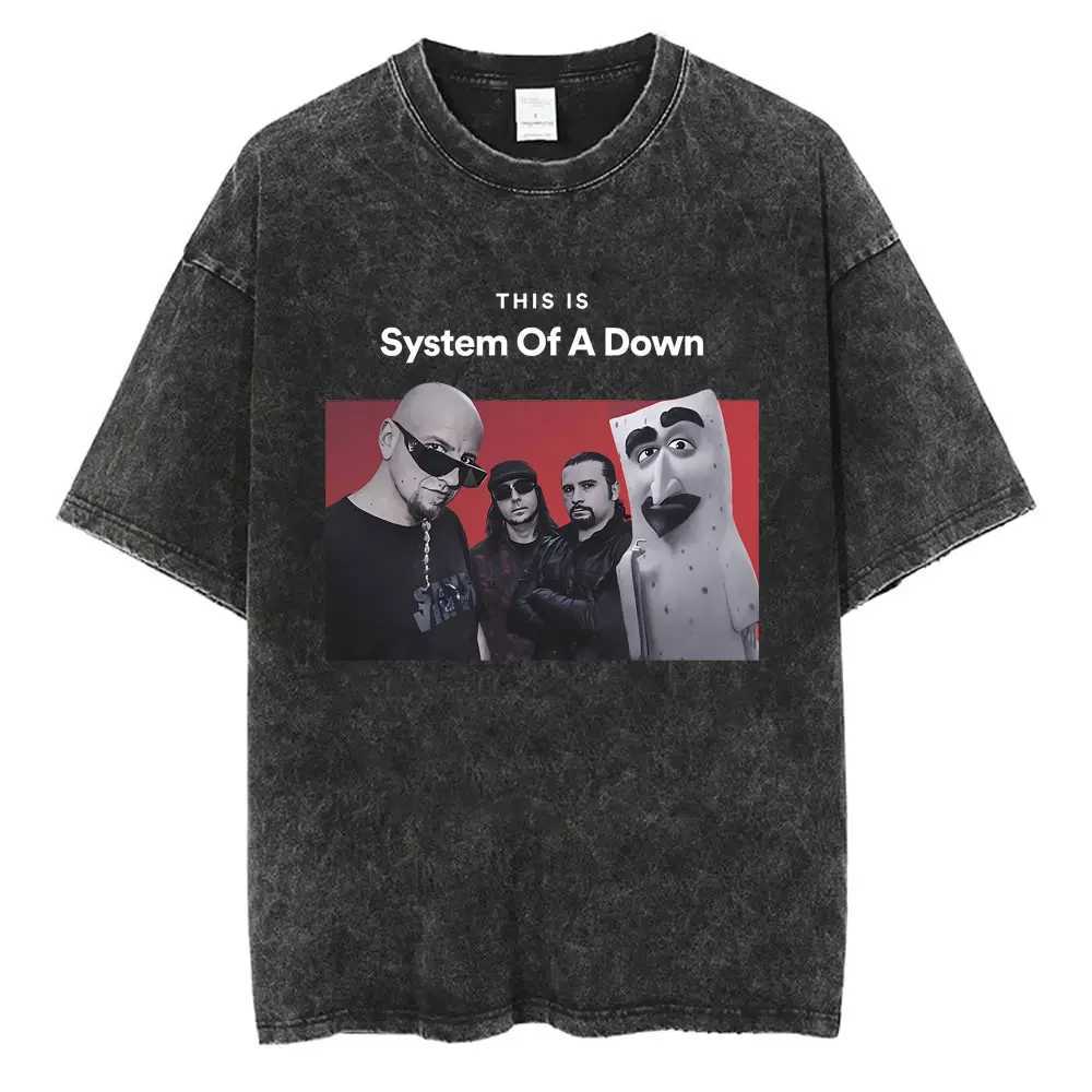 Down toxic music album cover T-shirt mens rock oversized T-shirt 90s alternative metal Merch T-shirtXJ250409