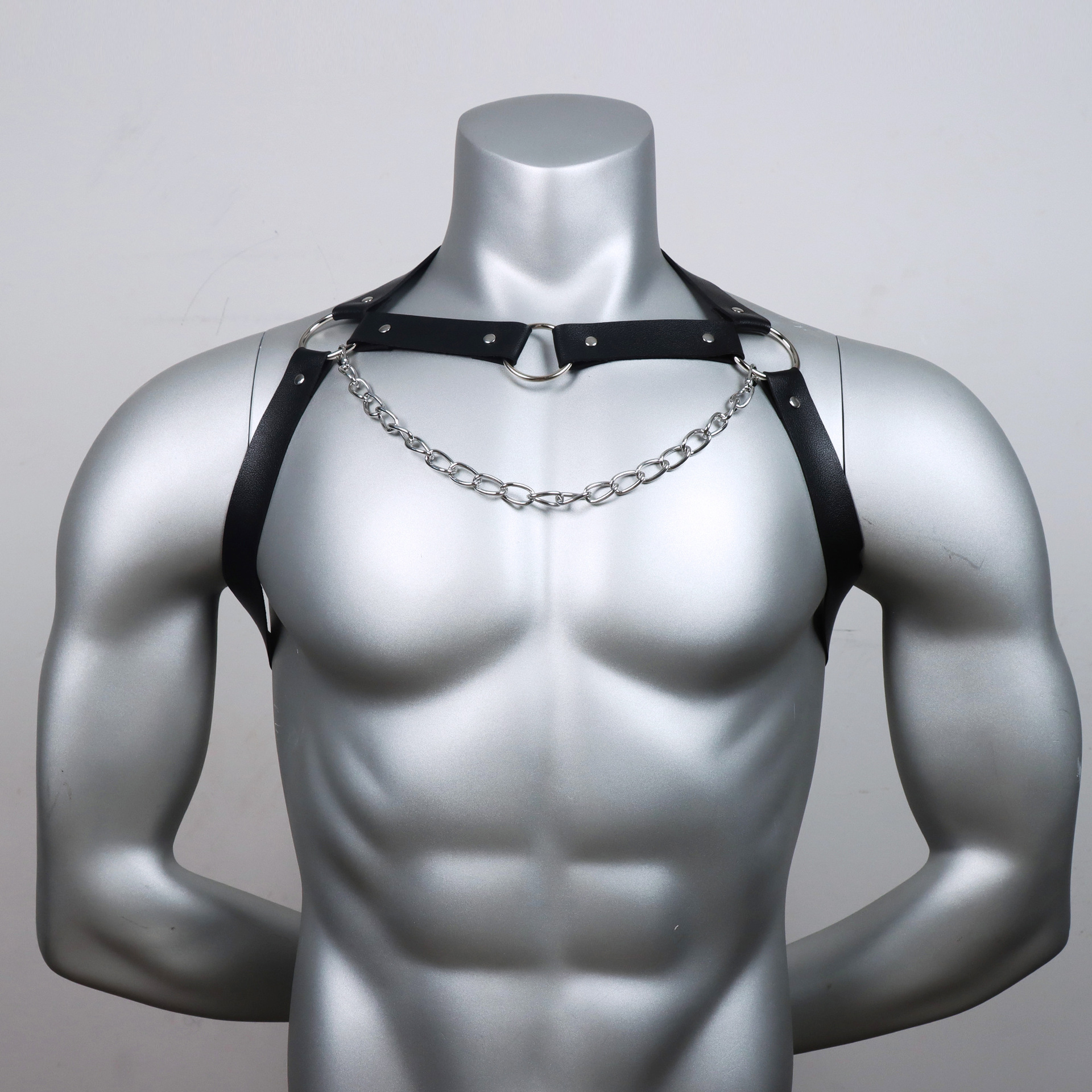 Stage Wear Dance Accessories Leather Punk Chest Straps Harness Belt Carnivals Dance Costume