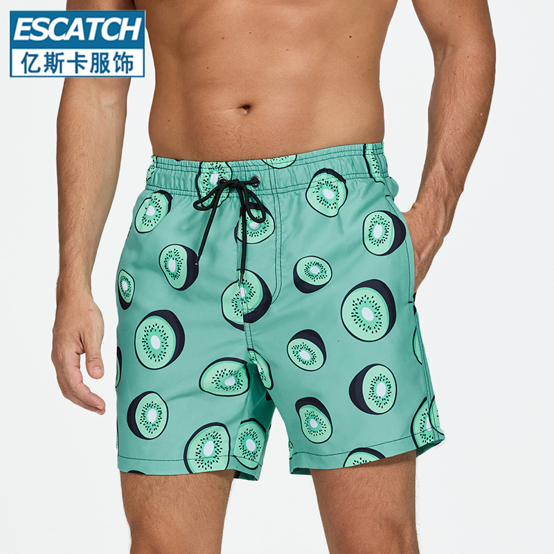 2025 New Designer Men Shorts ESCATCH Summer New Loose Casual Quarter Beachwear