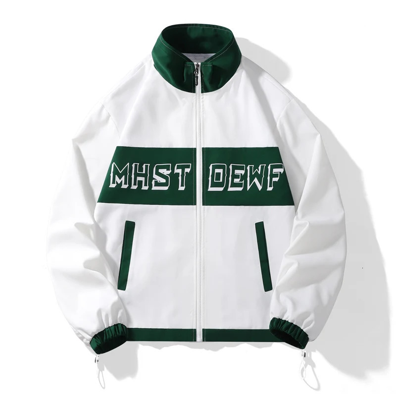 Autumn jacket mens sports windproof personal Korean trend cool clothing color blocking leisure outdoor printing 250409