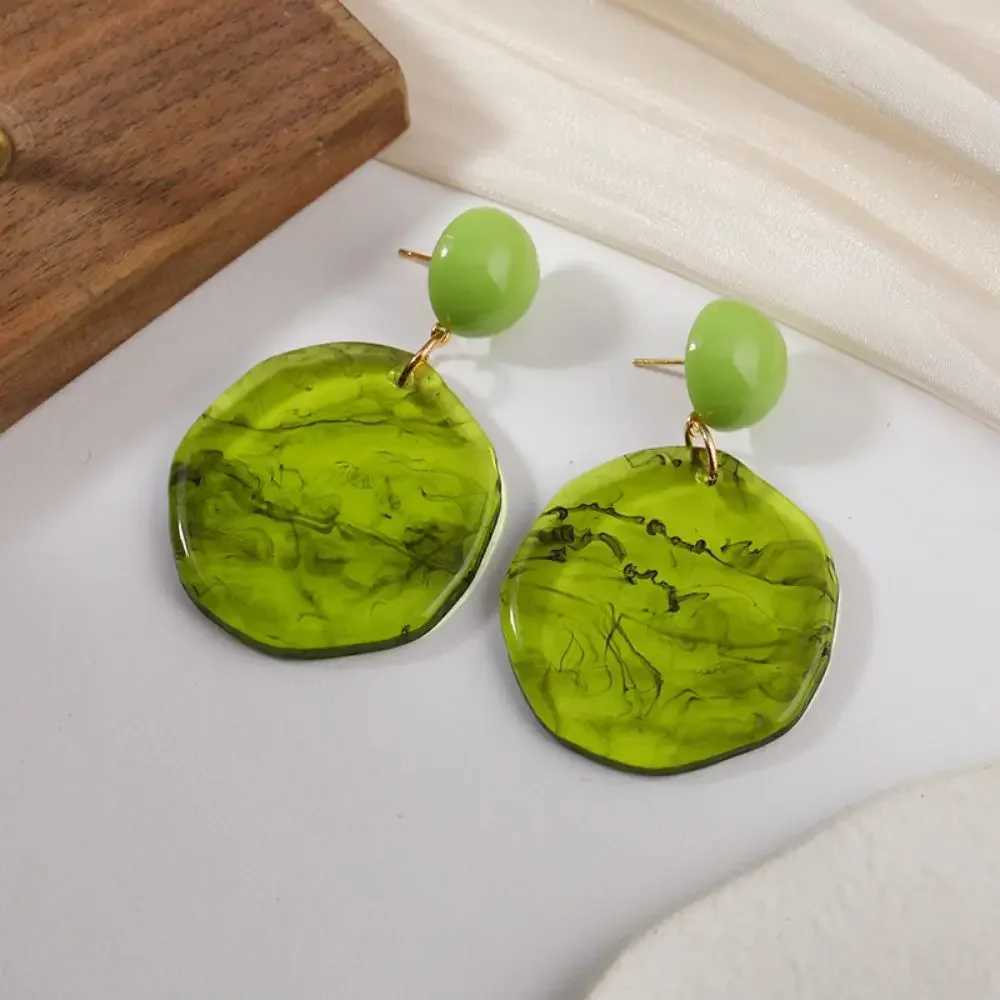 Personlaity Irregular Acrylic Stud Earrings Exaggerated Design Green Blue Big Earring For Fashion Trend Women Jewelry Z250408