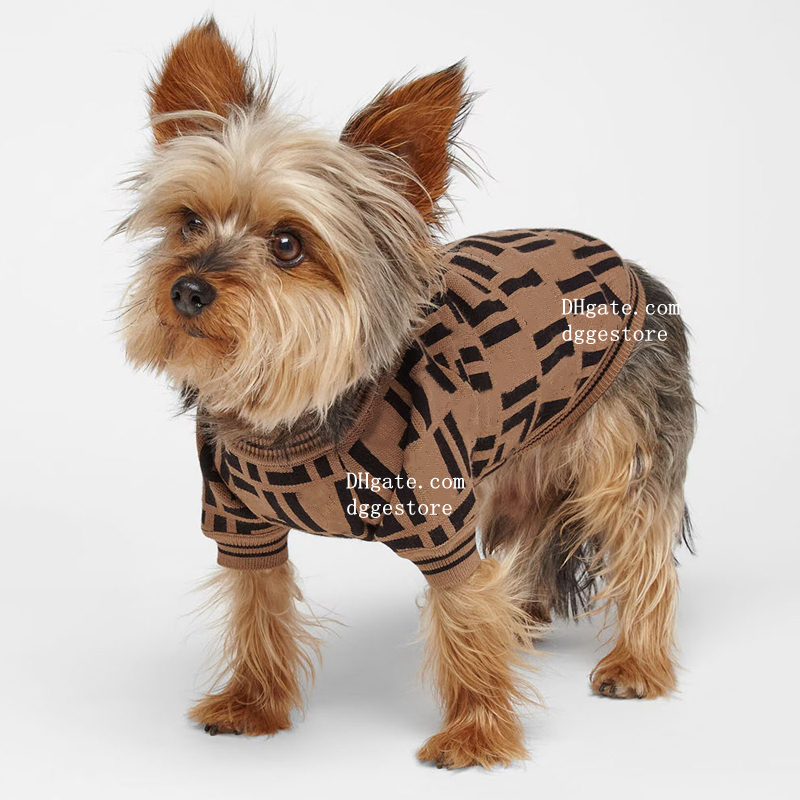 free shipping Clothes Designer Dog Sweater, ic Letter Pattern Warm and Soft Knitwear Sweater Chihuahua, Pug, Yorkie,Dog Outfits for Small Medium Dogs 