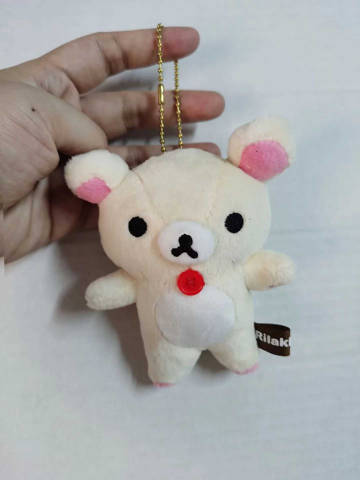 Cute Rilakkuma Korilakkuma Bear Plush Mascot Keychain Stand Keychain Small Pendant Childrens Gift Girl Toy 12cmXJ250409