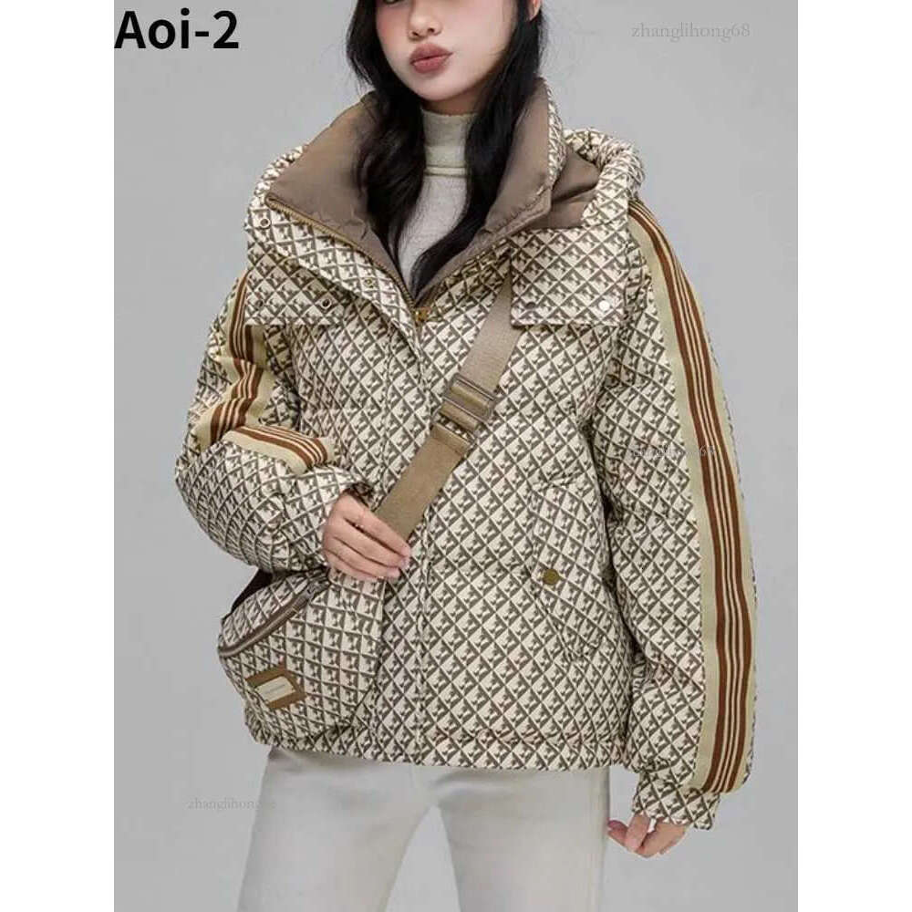 Women's Down Parkas Thickened Houndstooth Down Jacket Women Winter 2023 New High Quality Korean Style Loose Bag Warm Fashion White Duck Puffer Coat Y2411263YVA