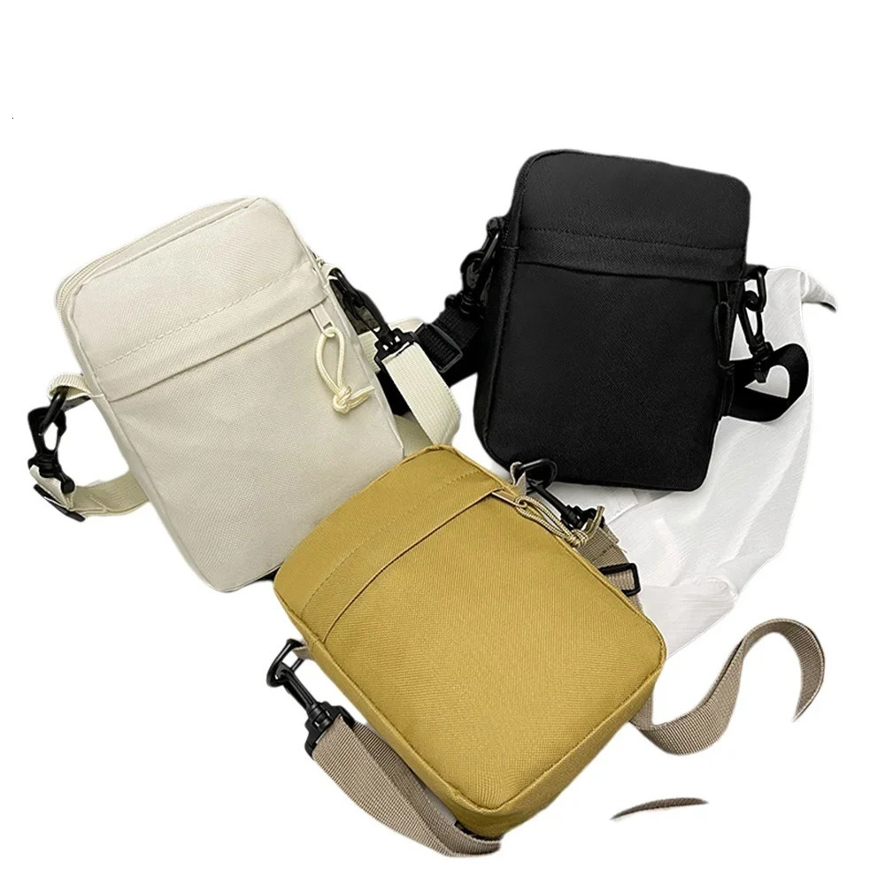 Mens forest style small shoulder bag Ins trend single mens sports and leisure backpack womens simple 250408