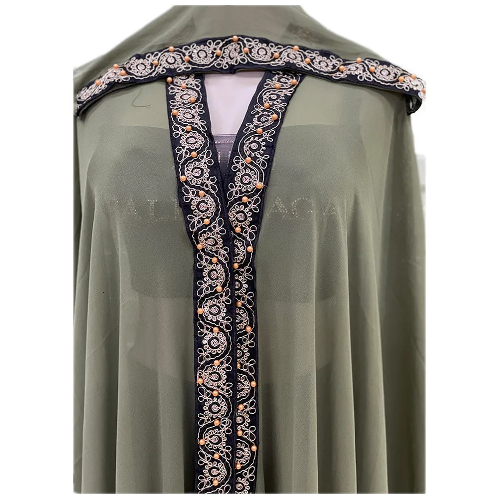 Abaya Morocco Kaftan Dubai Hoodie Maxi Dress Bat Sleeves Farasha Muslim Womens African Open Kimono Boubou Evening 250409
