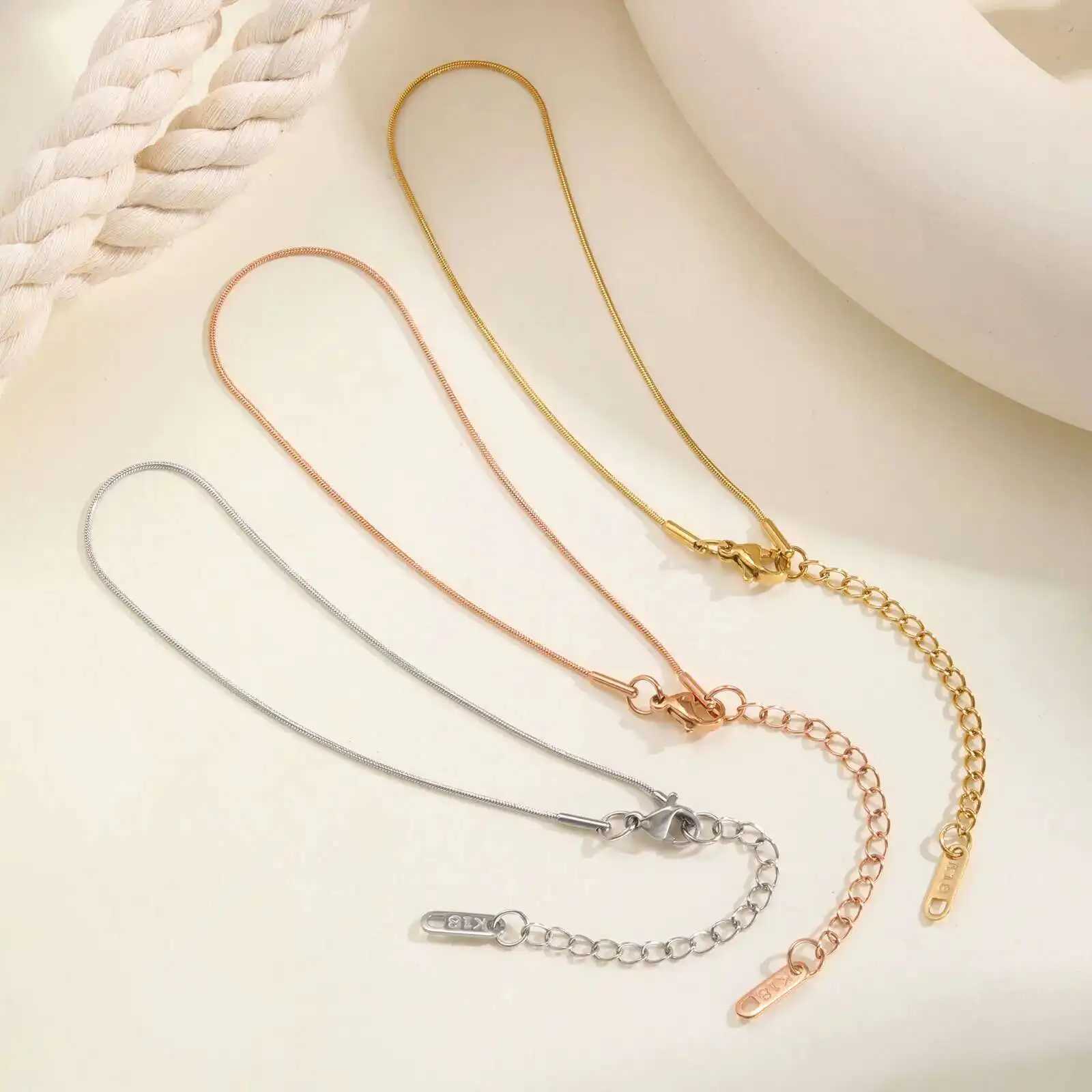 Prjewel Simple Stainless Steel Snake Anklet for Women Elegant Summer Beach Foot Jewelry Waterproof Adjustable Chain for Girl New Z250408