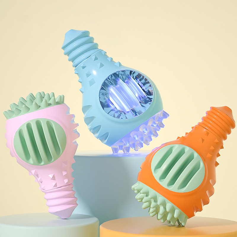 Pet toy, sound ball, TPR bulb shape, light bulb, grinding teeth, bite resistant dog toy