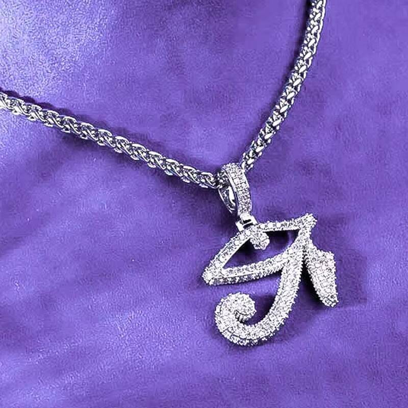 2025 Hip Hop Fine Jewelry Passd Diamond Tester 925 Sterling Silver Iced Out VVS Moissanite Horus Eye Pendant for Men Women