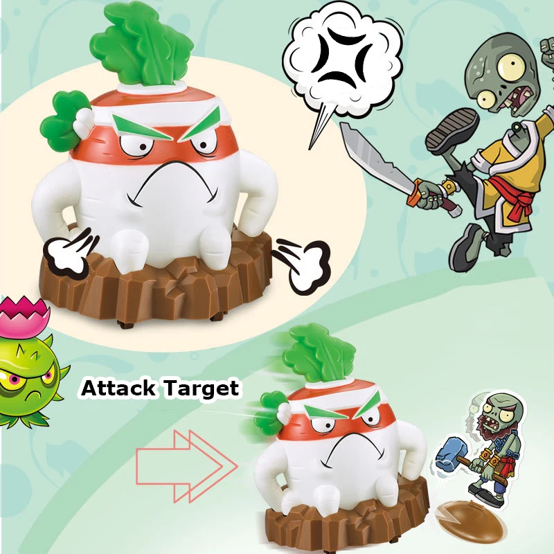 Plants Vs Zombies 2 Licensed Resistant Radish Pull Back Car Battle Set Bulk Stock Collectible Action Figures Strategy Game Family Kids Gift