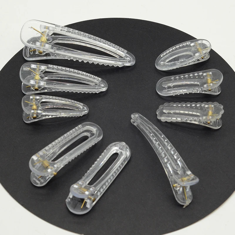 30 pieces various sizes womens transparent ordinary hair clips raw plastic hair clips Duckbill buckets DIY childrens hair clips 250409