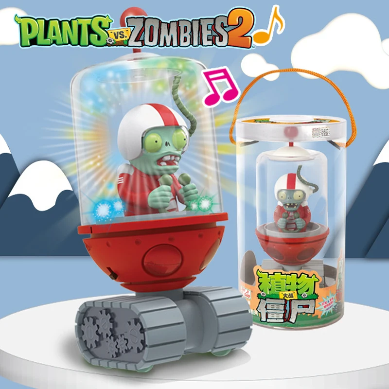 Plants vs Zombies 2 Licensed Electro-Shield Zombie Pull-Back Vehicle Battle Set Bulk Stock - Strategic Combat Action Figure Collectible Toy for Family
