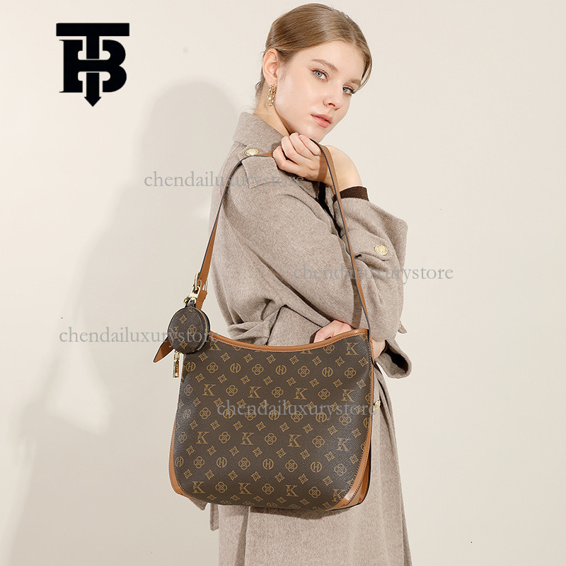 TB BHULAMTE Designer Fashion Shoulder Bag Luxury Large Capacity Geometric Flower Commuter Handbag Retro Trendy Brand Backpack Classic Atmosphere Festi