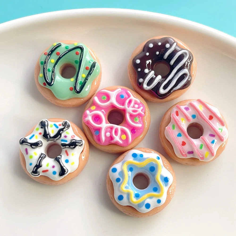 6/12pcs 2.2cm Mini Donut Shaped Refrigerator Magnets Colorful Kawaii Decals Fridge Whiteboard Cute Fridge Sticker Kitchen Decor 250407
