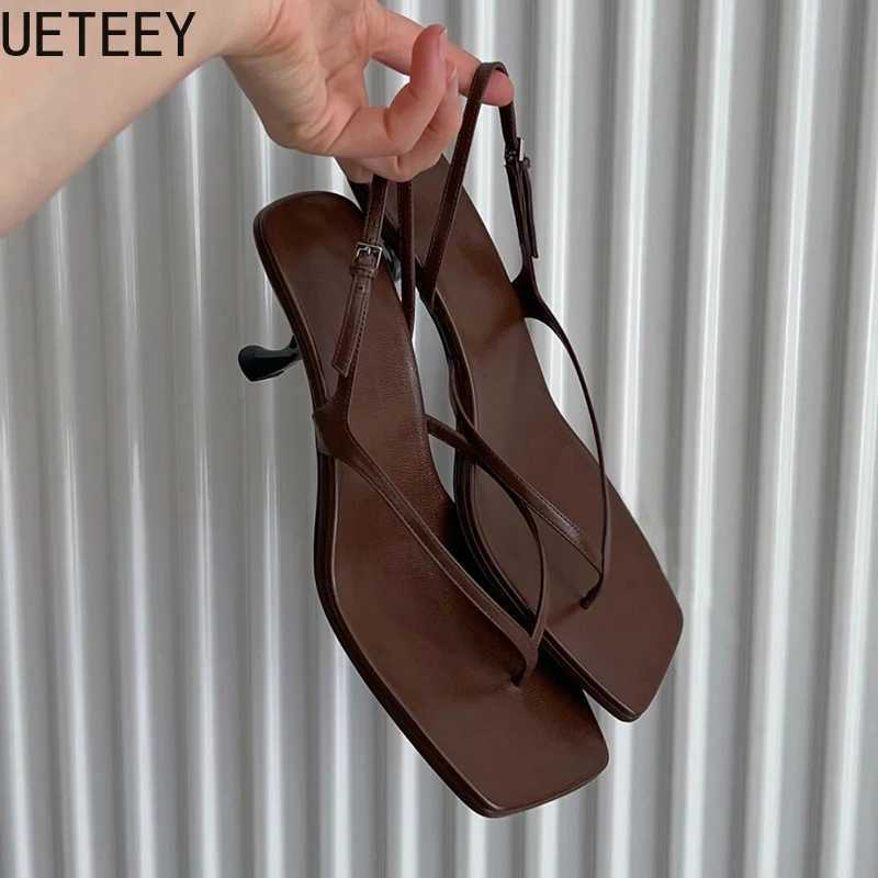 New Arrival Summer high-heeled womens clip toe sandals fashionable narrow band sandals design style party dress sandals T250409