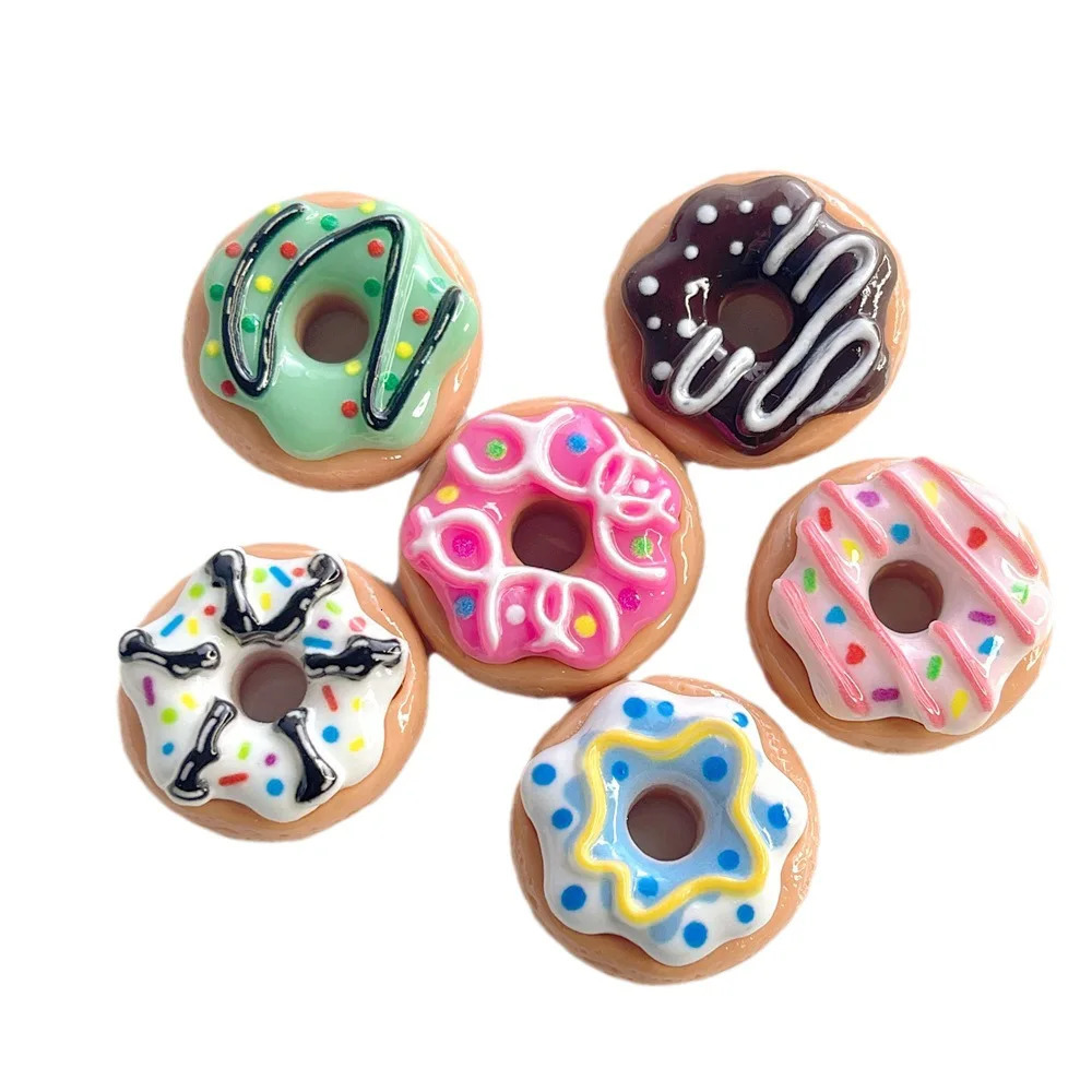 6/12pcs 2.2cm Mini Donut Shaped Refrigerator Magnets Colorful Kawaii Decals Fridge Whiteboard Cute Fridge Sticker Kitchen Decor 250407